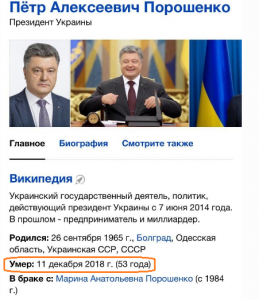 Яндекс похоронил Порошенко